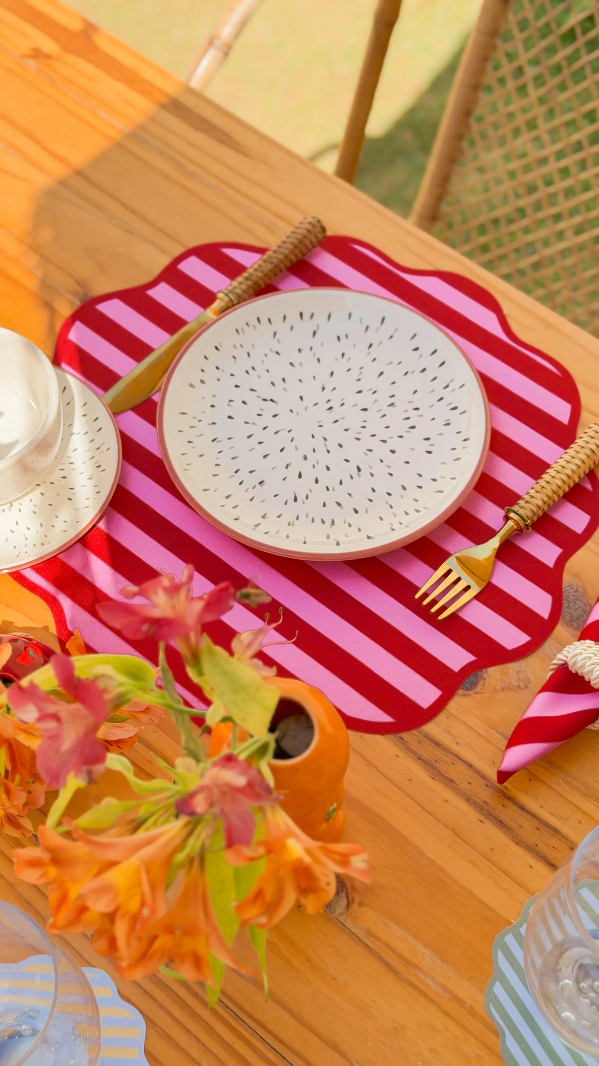 Kit de Mesa Posta Riviera Pink - PG clássico off white