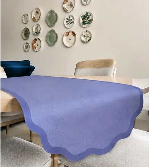 Trilho De Mesa Clásico Azul Hortênsia