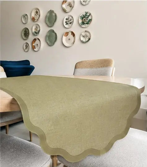 Trilho De Mesa Clásico Verde Oliva