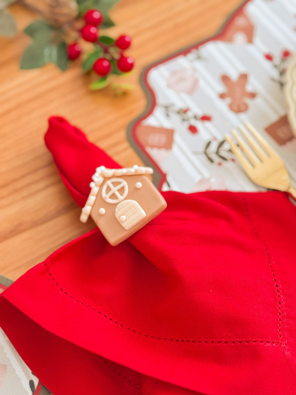 Kit de Mesa Posta Casinha de gengibre
