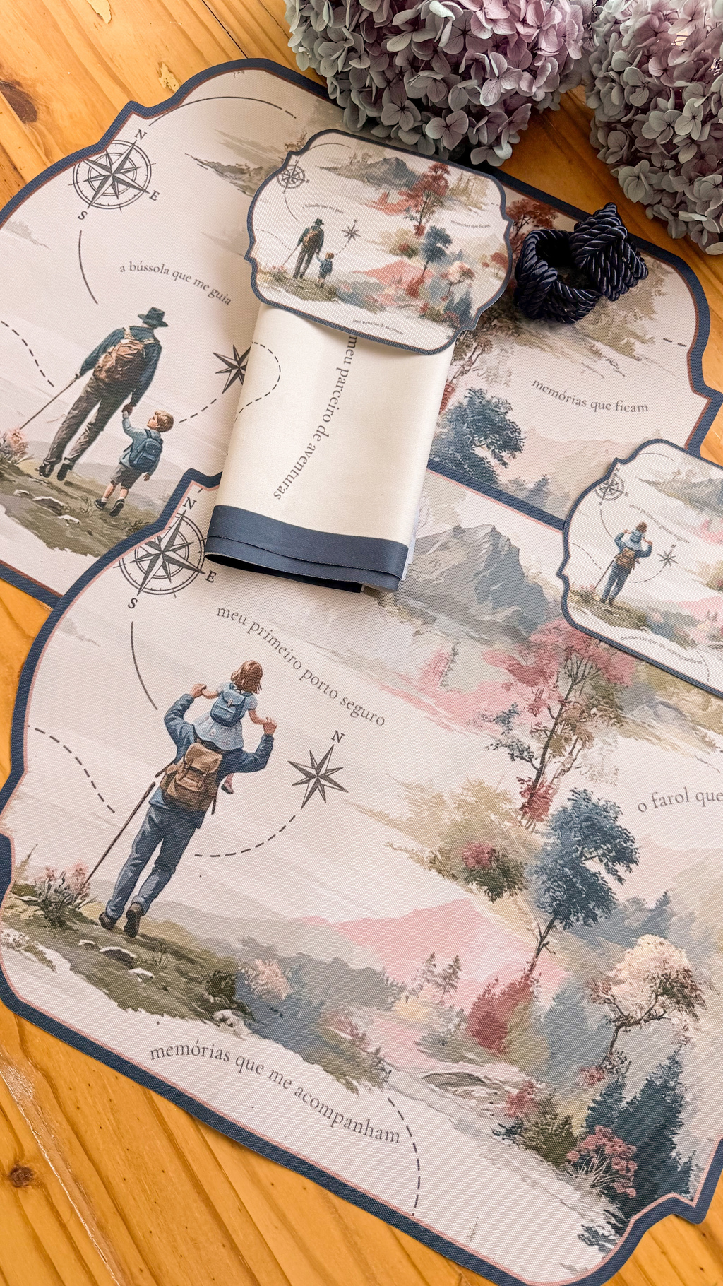 Guardanapo estampado Laços de Pai