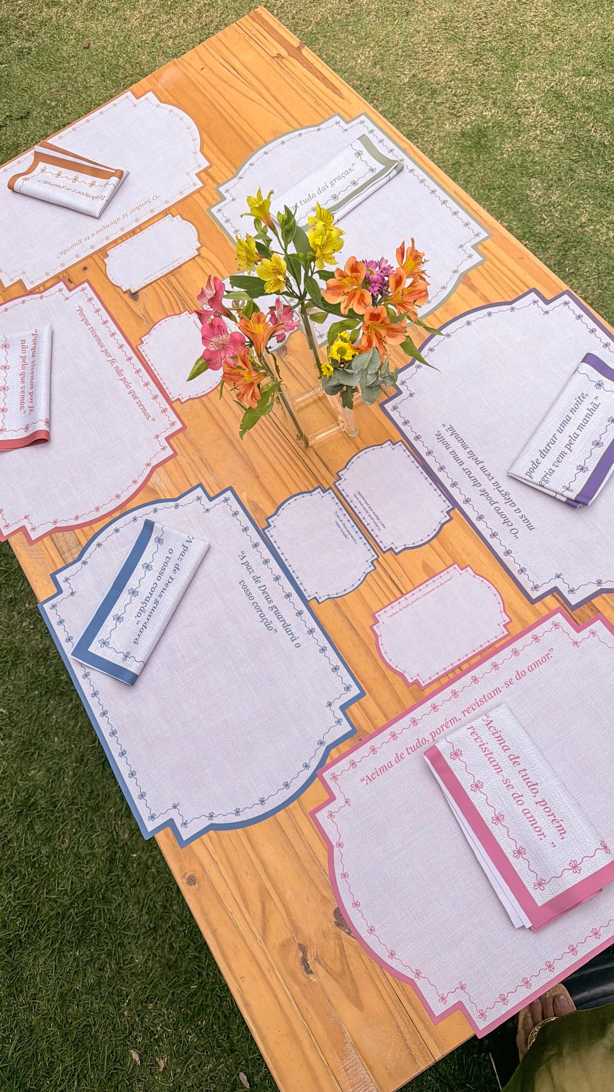 Kit 6 Guardanapos estampados Fé a mesa