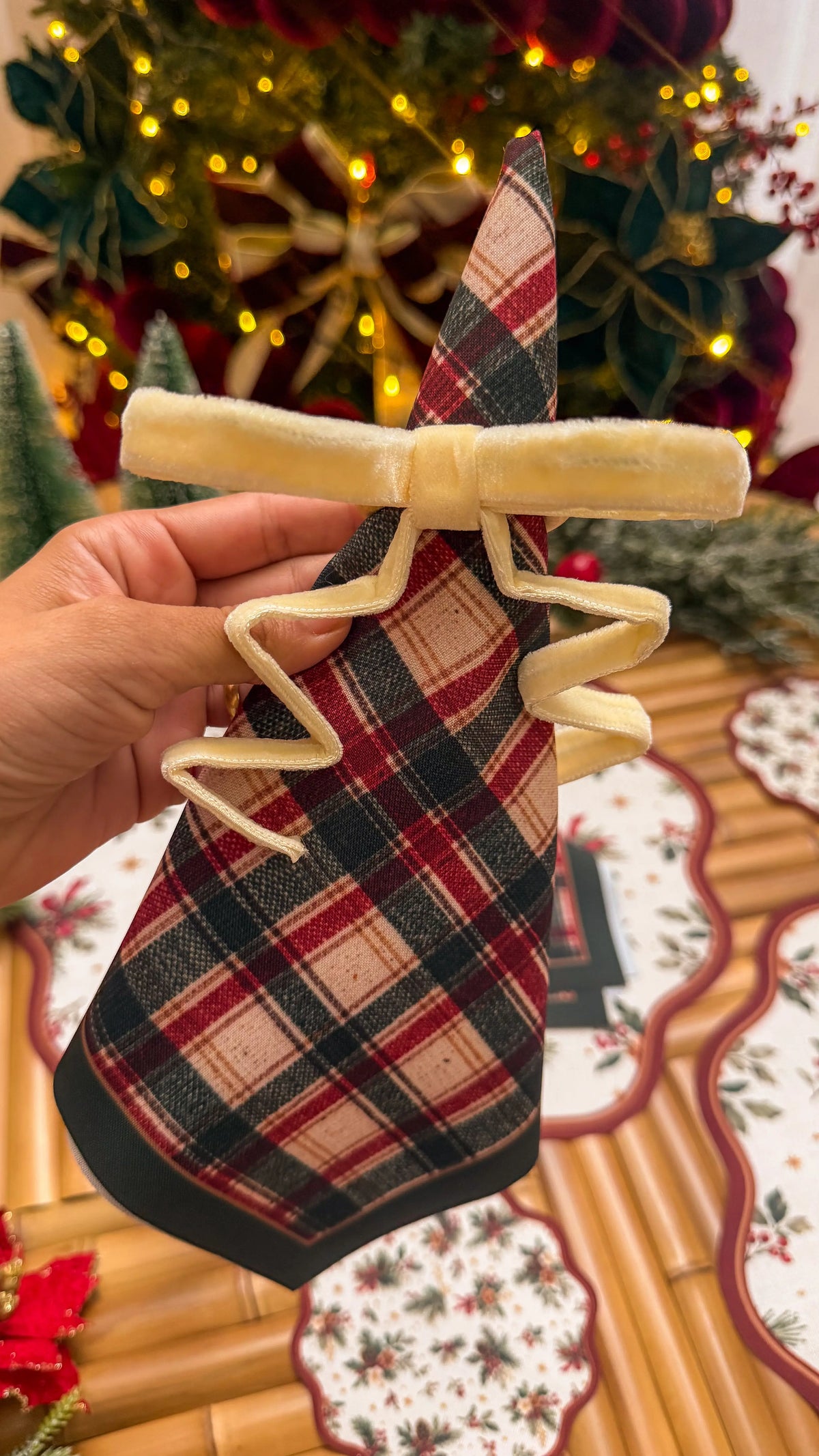 Guardanapo Xadrez Tradição de Natal
