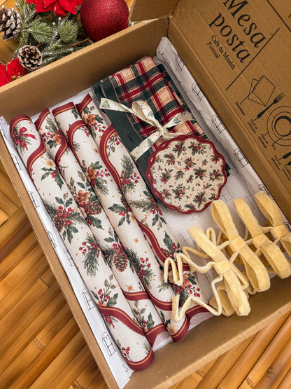 Guardanapo Xadrez Tradição de Natal