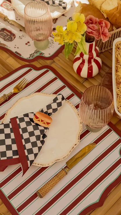 Kit de Mesa Posta Dinner Listras  — PG Hot Dog