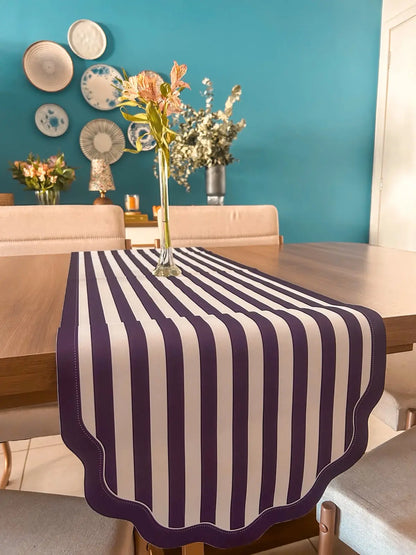 Trilho De Mesa Listras Roxo