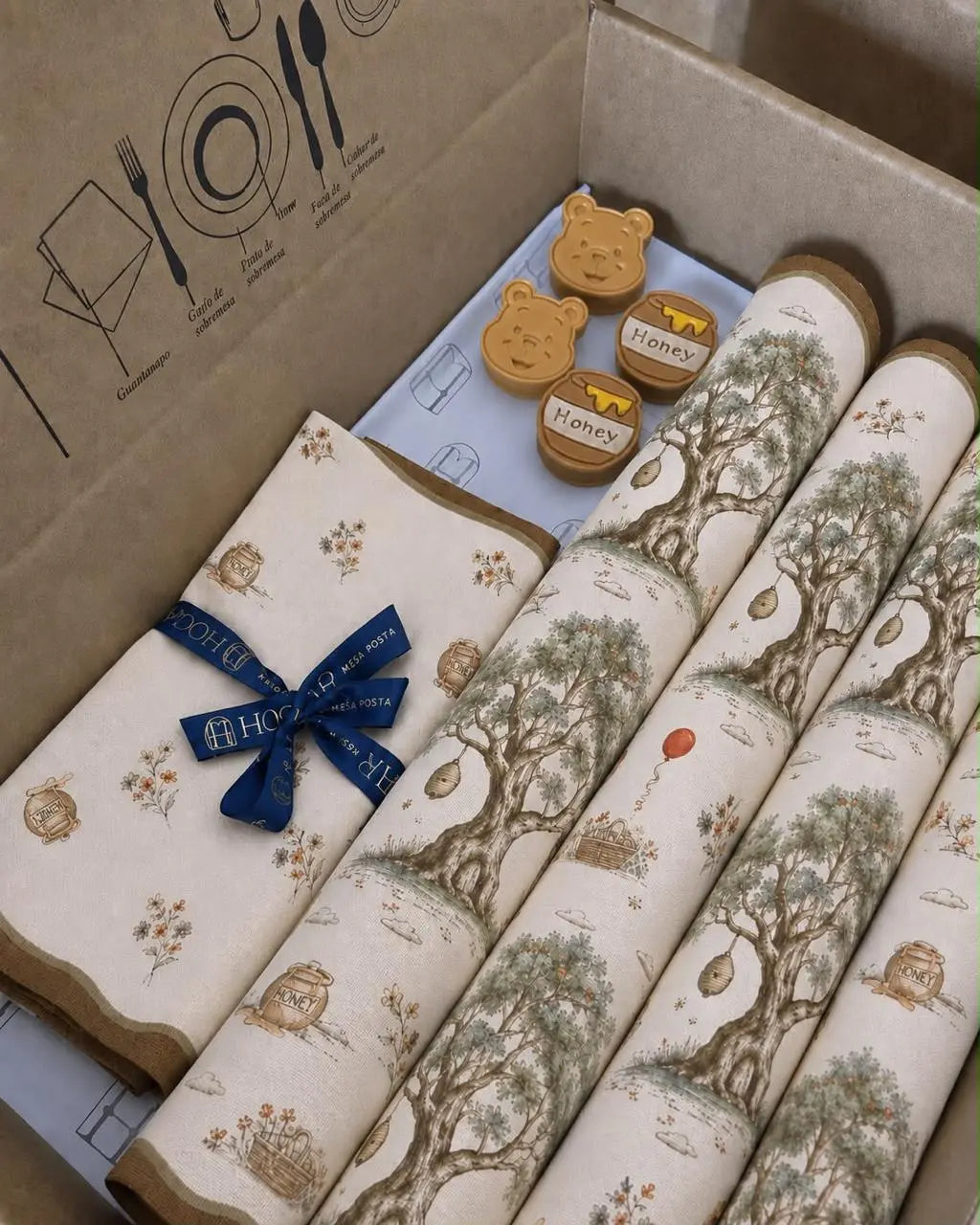 Kit de Mesa Posta Ursinho Puff - PG Ursinho