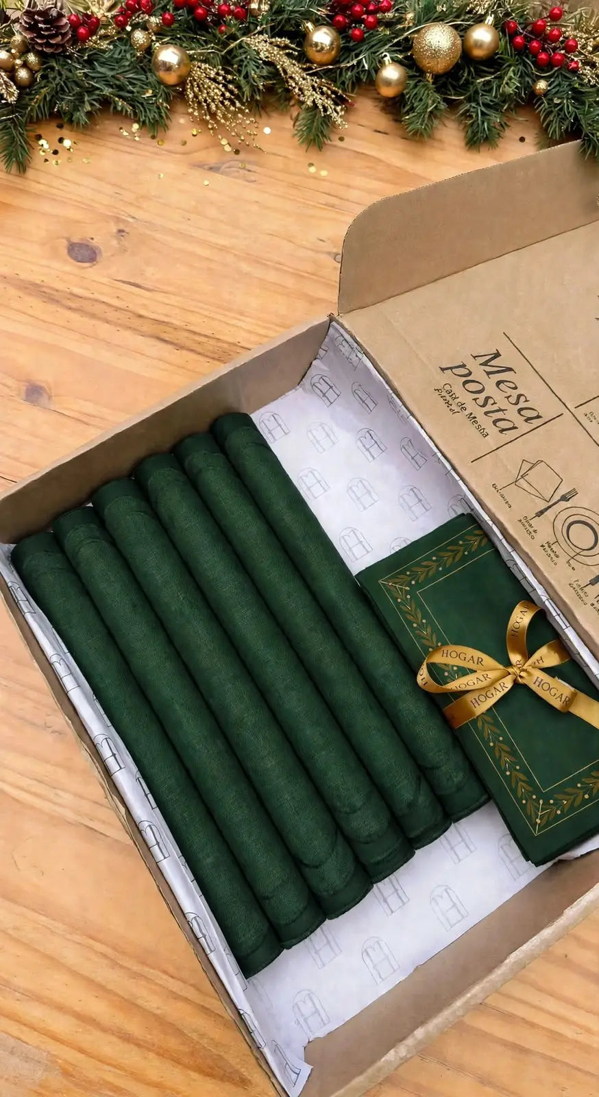 Kit de Mesa Posta Guirlanda Floresta