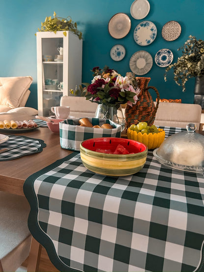 Kit Farm house — 4 Americanos + 1 Trilho Xadrez Verde