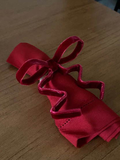 Porta Guardanapo Laço Vermelho