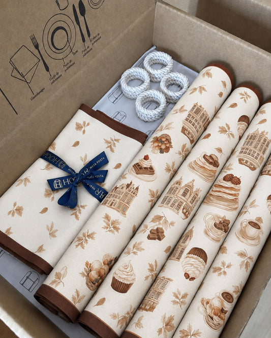Kit de Mesa Posta Chocolate Belga