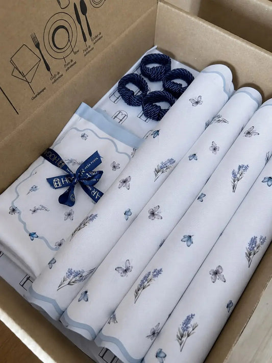 Kit de Mesa Posta Alice - PG clássico azul marinho
