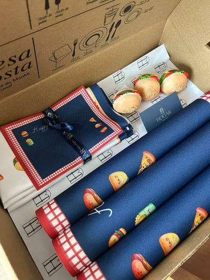 Kit de Mesa Posta Happy Food - PG hambúrger