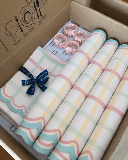 Kit de Mesa Posta Xadrez Candy