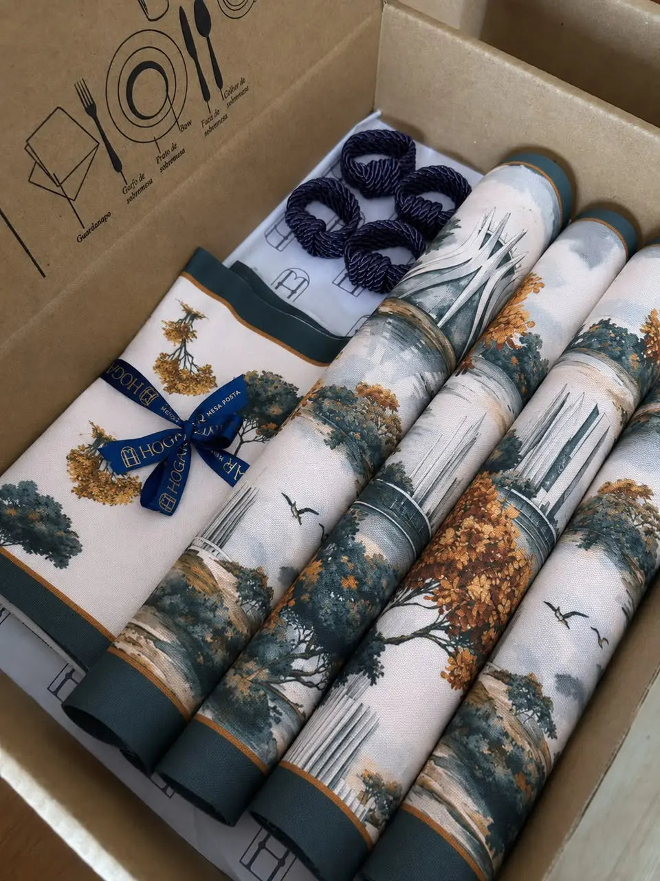 Kit de Mesa Posta Brasilia PG - clássico verde