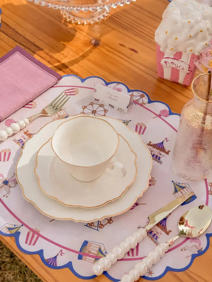Kit de Mesa Posta Parque de diversões - PG clássico rosa