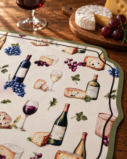 Kit 6 Lugares Americanos Queijos e vinhos
