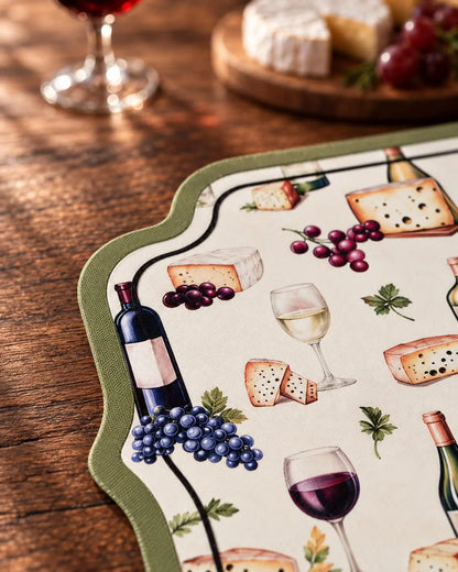 Kit 6 Lugares Americanos Queijos e vinhos