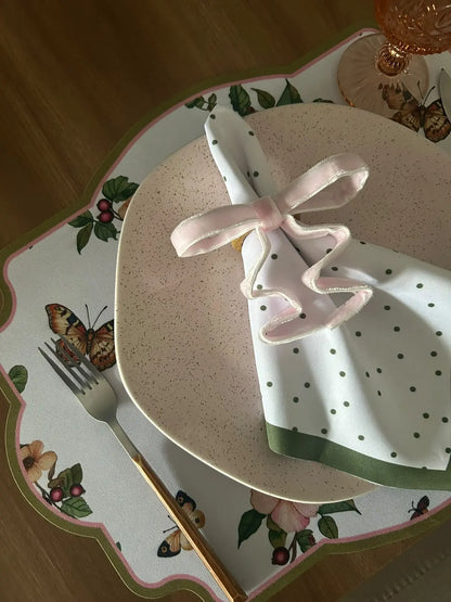 Kit de Mesa Posta Botânica - PG laço rosa