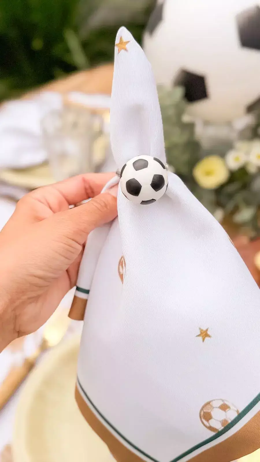 Porta Guardanapo Biscuit Bola de futebol