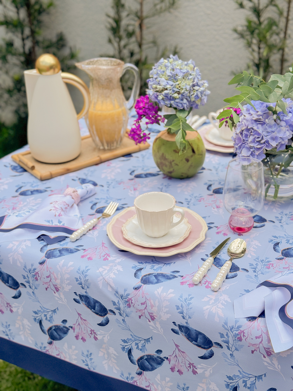 Toalha De Mesa Tartaruga Azul