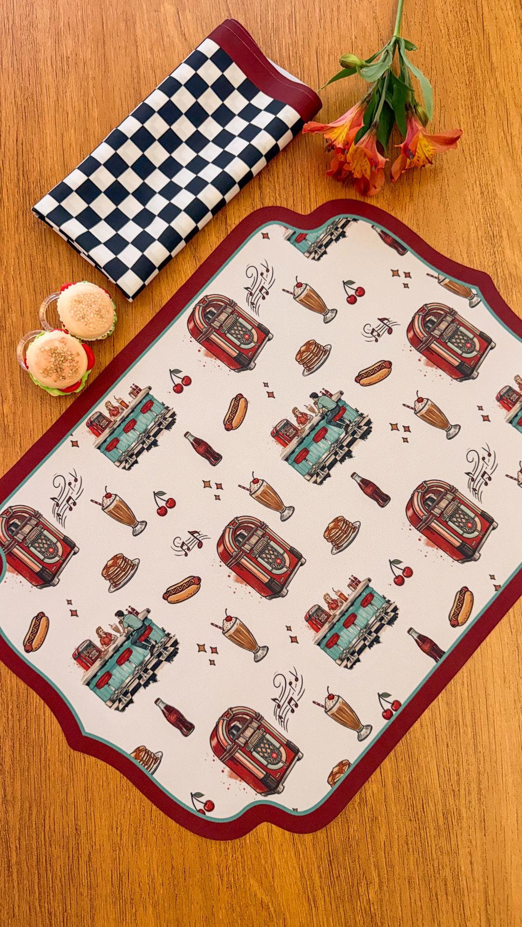 Guardanapo estampado Diner