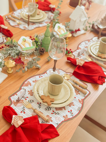 Kit de Mesa Posta Casinha de gengibre