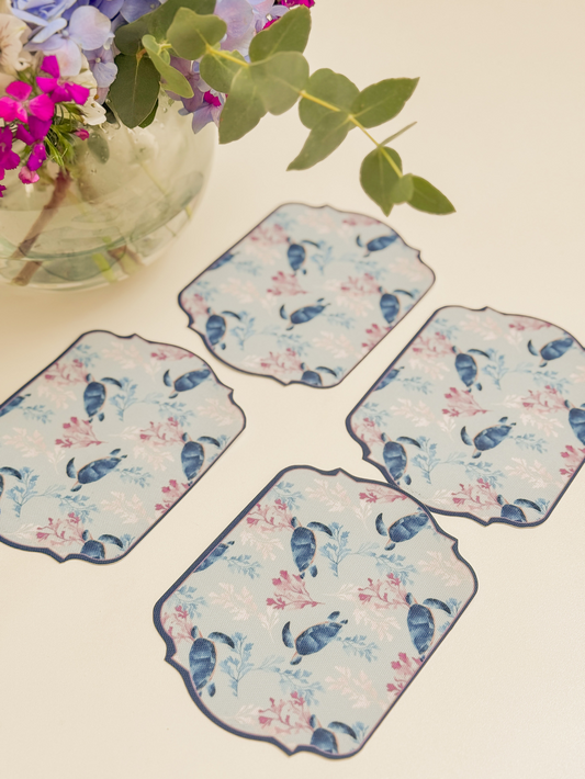 Kit 6 Lugares Americanos Tartaruga Azul