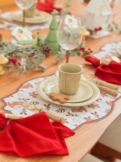 Kit de Mesa Posta Casinha de gengibre