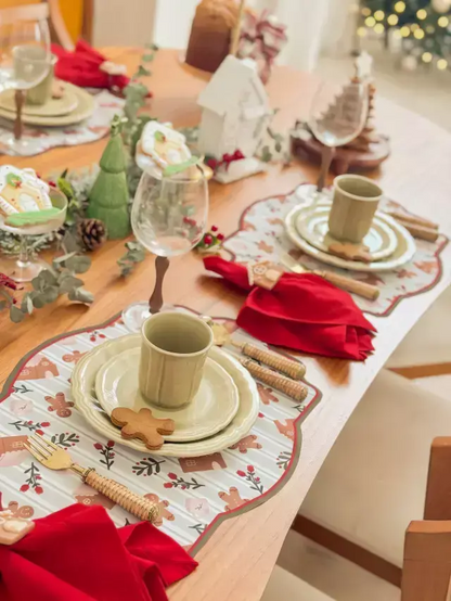 Kit de Mesa Posta Casinha de gengibre