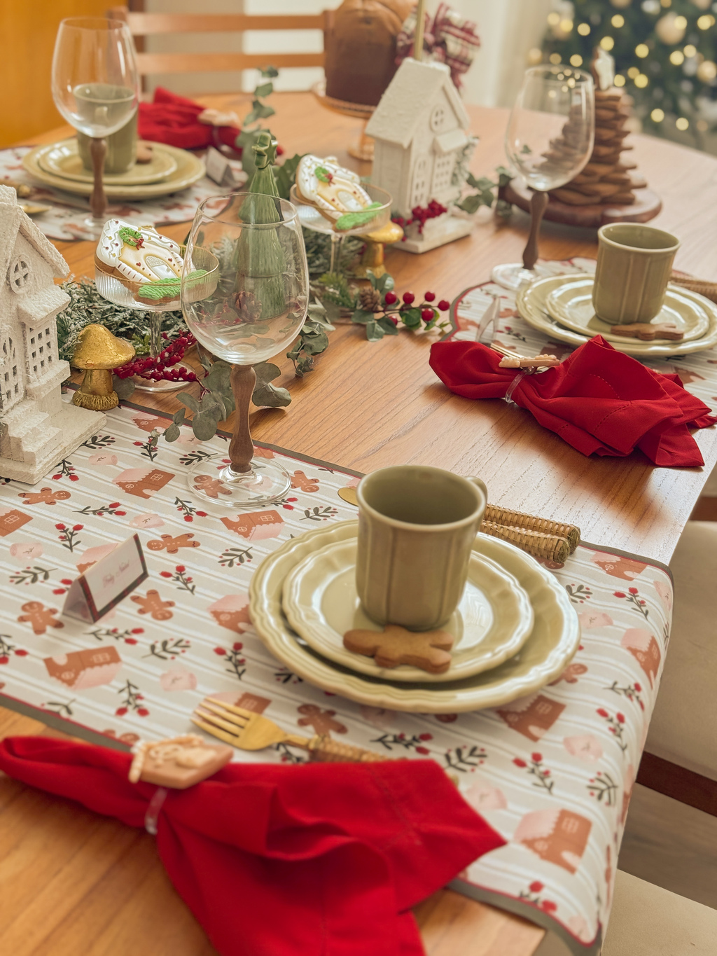 Trilho De Mesa casinha de gengibre