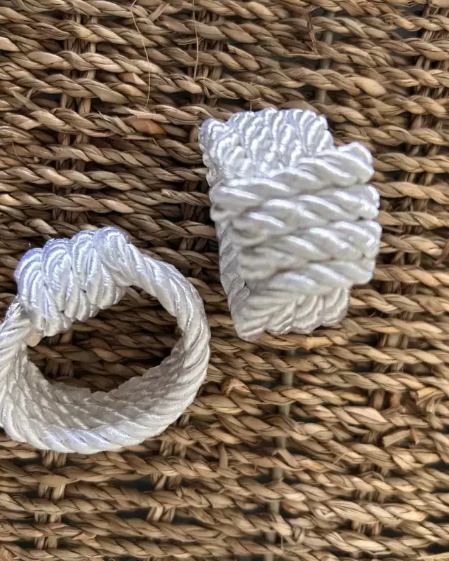 Porta Guardanapo Cordão Branco