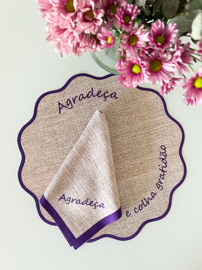 Guardanapo estampado Cores Agradeça