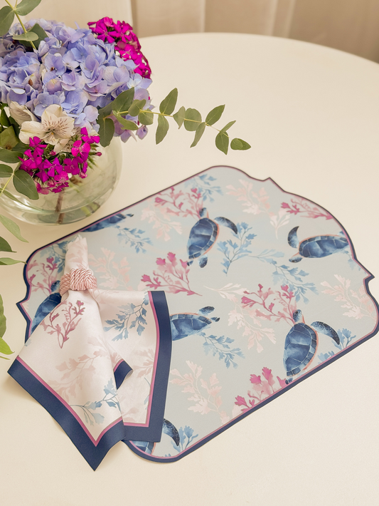Kit de Mesa Posta Tartaruga Azul