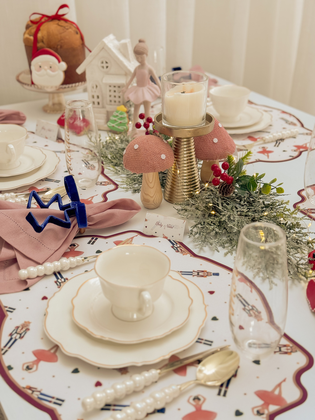Kit de Mesa Posta Quebra nozes e bailarina
