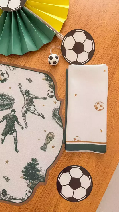 Guardanapo estampado Copa do mundo - verde