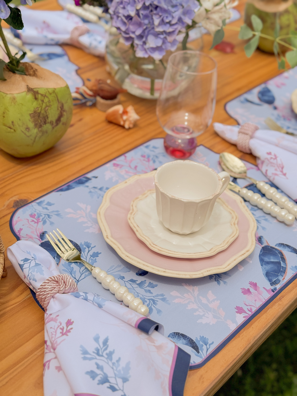 Kit de Mesa Posta Tartaruga Azul