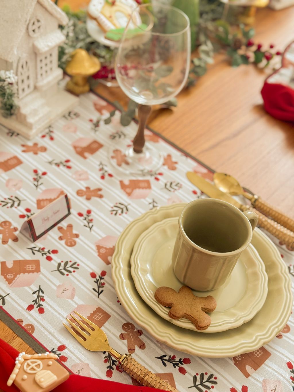 Trilho De Mesa casinha de gengibre
