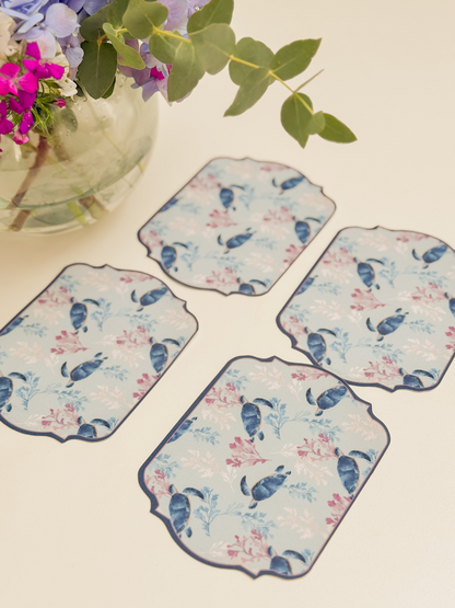 Kit 6 Lugares Americanos Tartaruga Azul