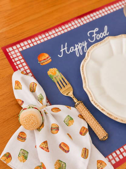 Guardanapo estampado Happy Food