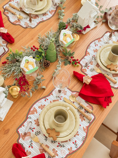 Kit de Mesa Posta Casinha de gengibre