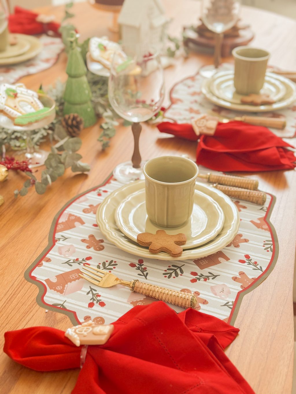 Kit de Mesa Posta Casinha de gengibre