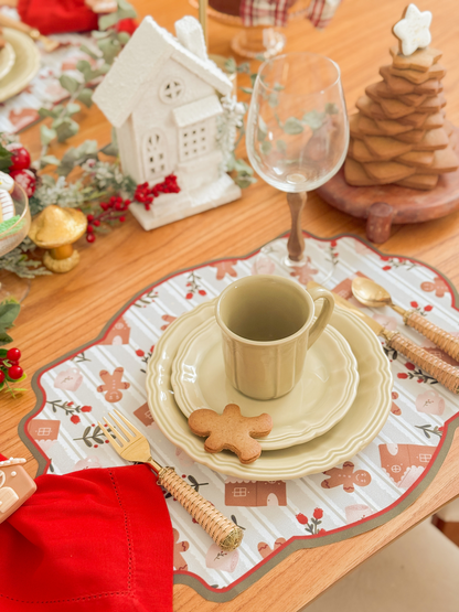 Kit de Mesa Posta Casinha de gengibre