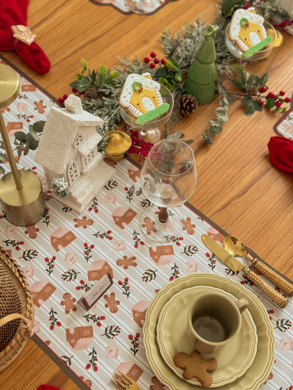 Trilho De Mesa casinha de gengibre