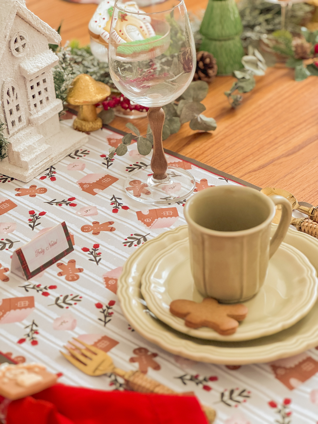 Trilho De Mesa casinha de gengibre