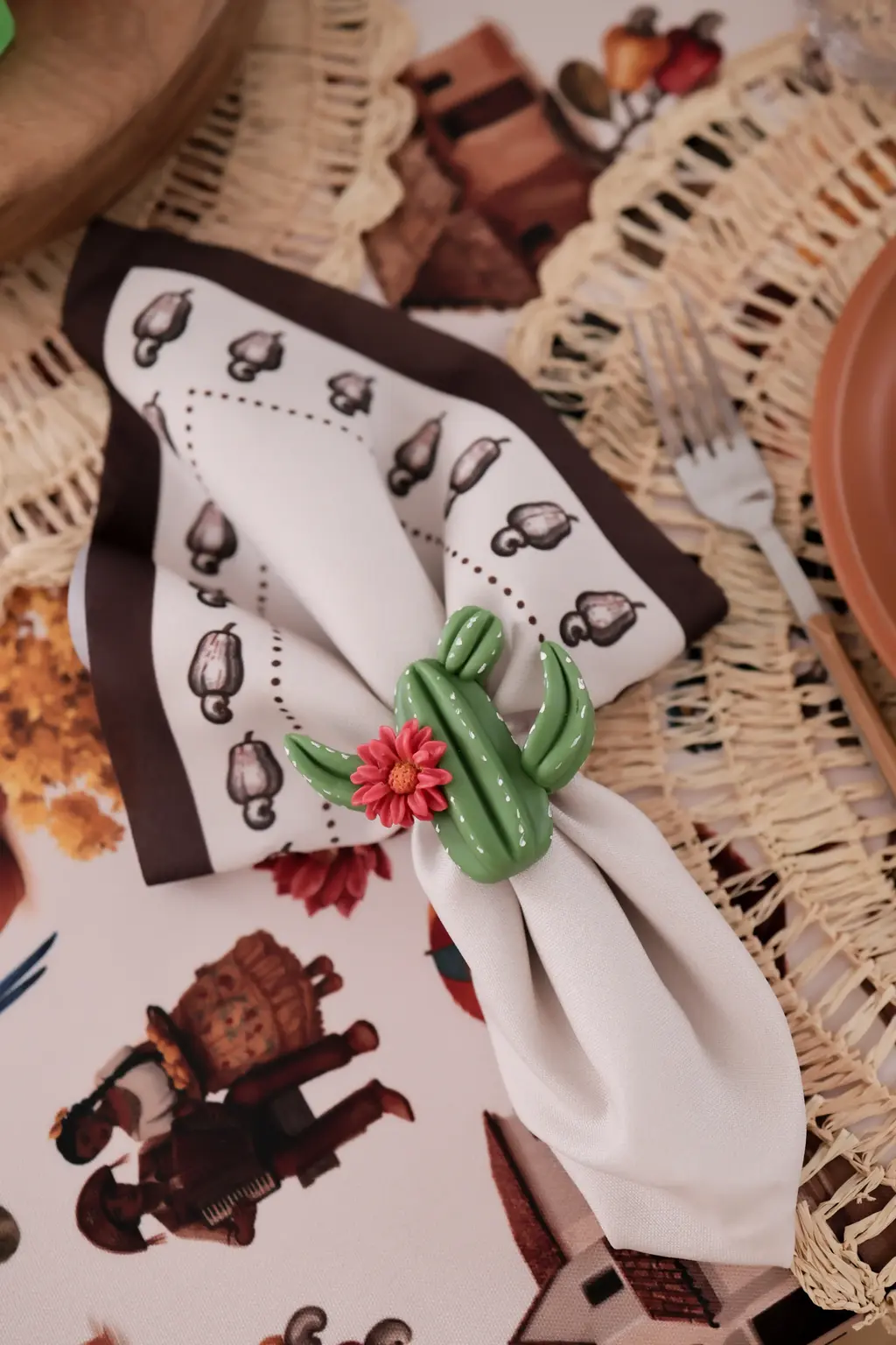 Porta Guardanapo Biscuit Mandacaru