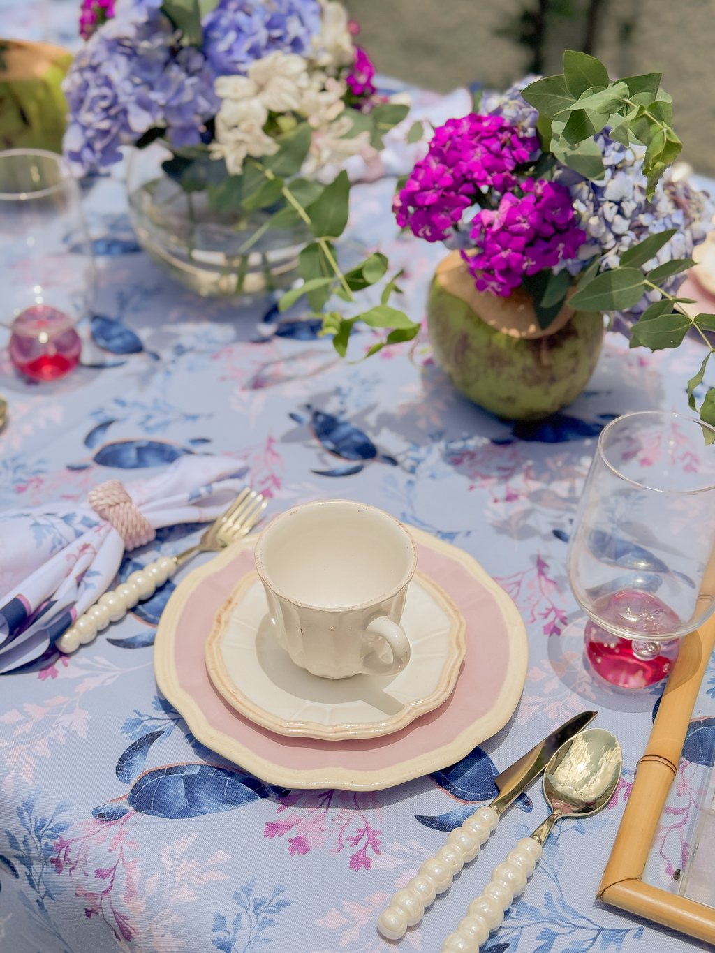 Toalha De Mesa Tartaruga Azul