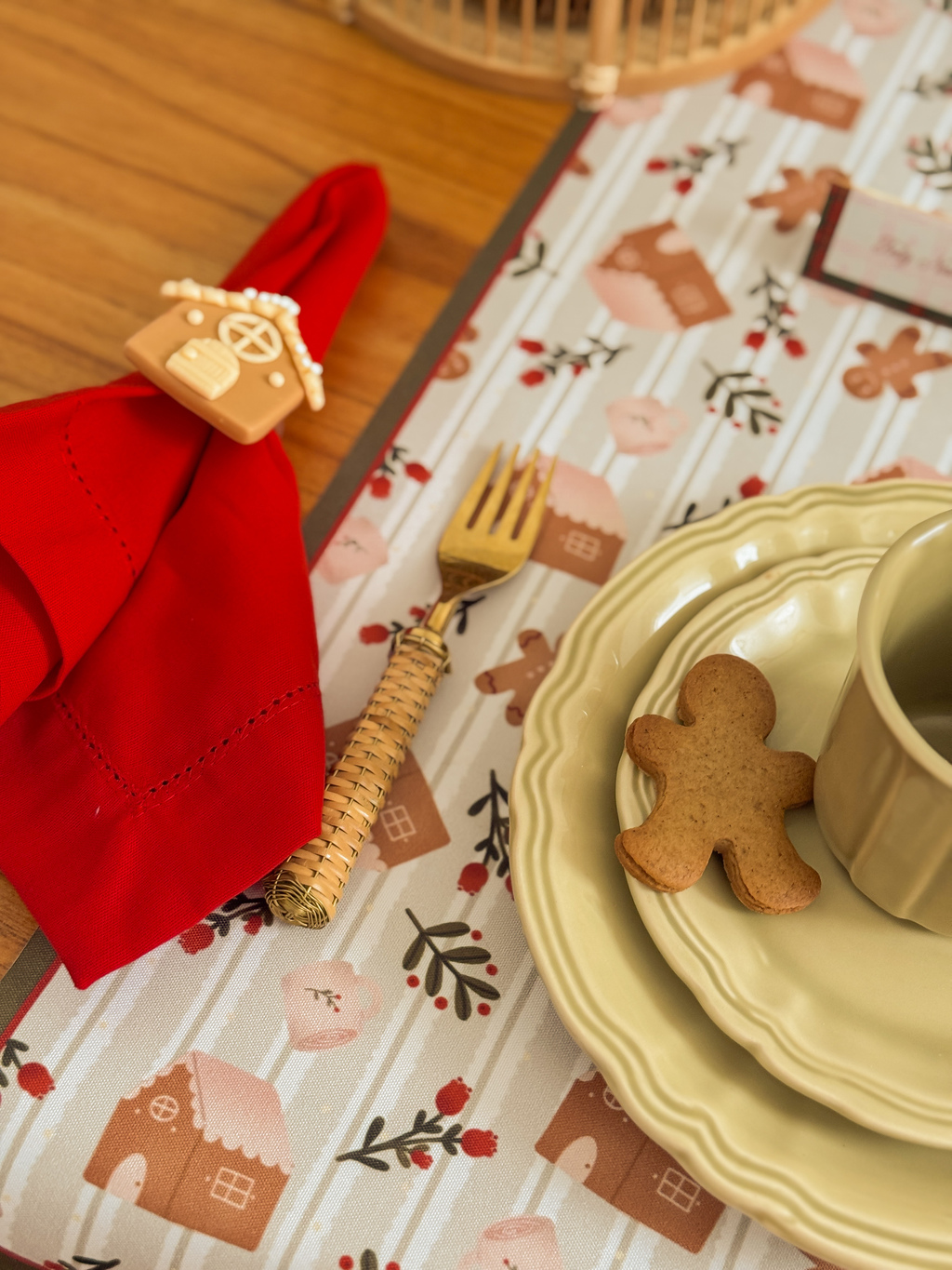Trilho De Mesa casinha de gengibre