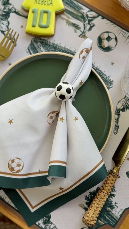 Guardanapo estampado Copa do mundo - verde