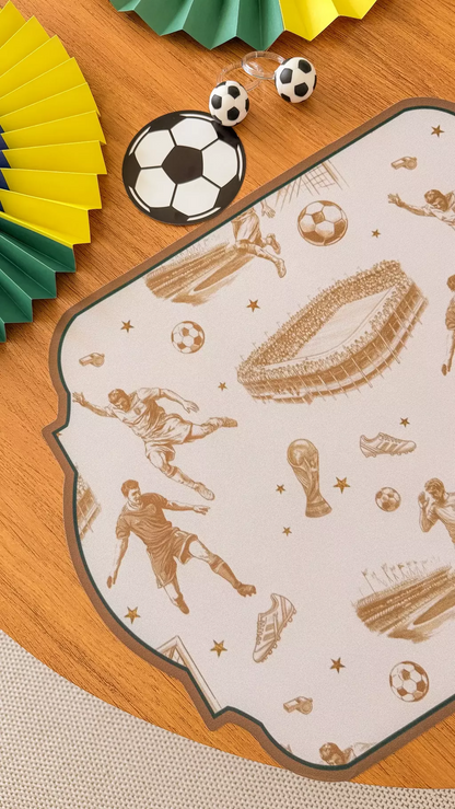 Kit de Mesa Posta Copa do Mundo - dourado